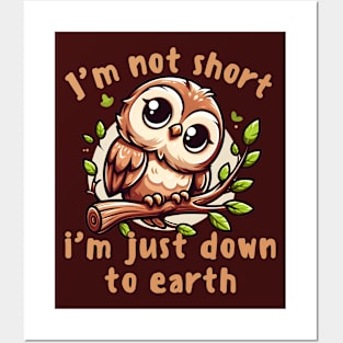 I'm Not Short I'm Just Down To Earth Posters and Art